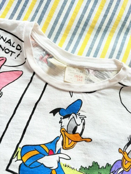 Zara Comic-Strip Crewneck Sweatshirt featuring Donald Duck & Daisy, 100% cotton - Picture 4 of 5